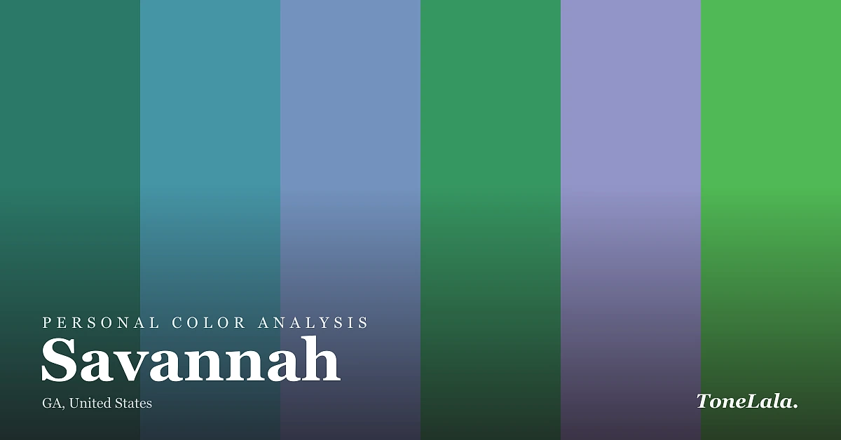 Personal color analysis in Savannah — the Savannah color palette by ToneLala