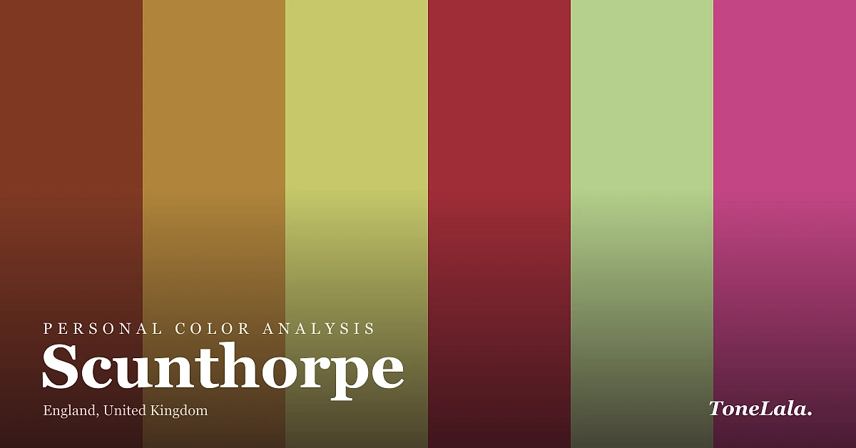 Personal color analysis in Scunthorpe — the Scunthorpe color palette by ToneLala