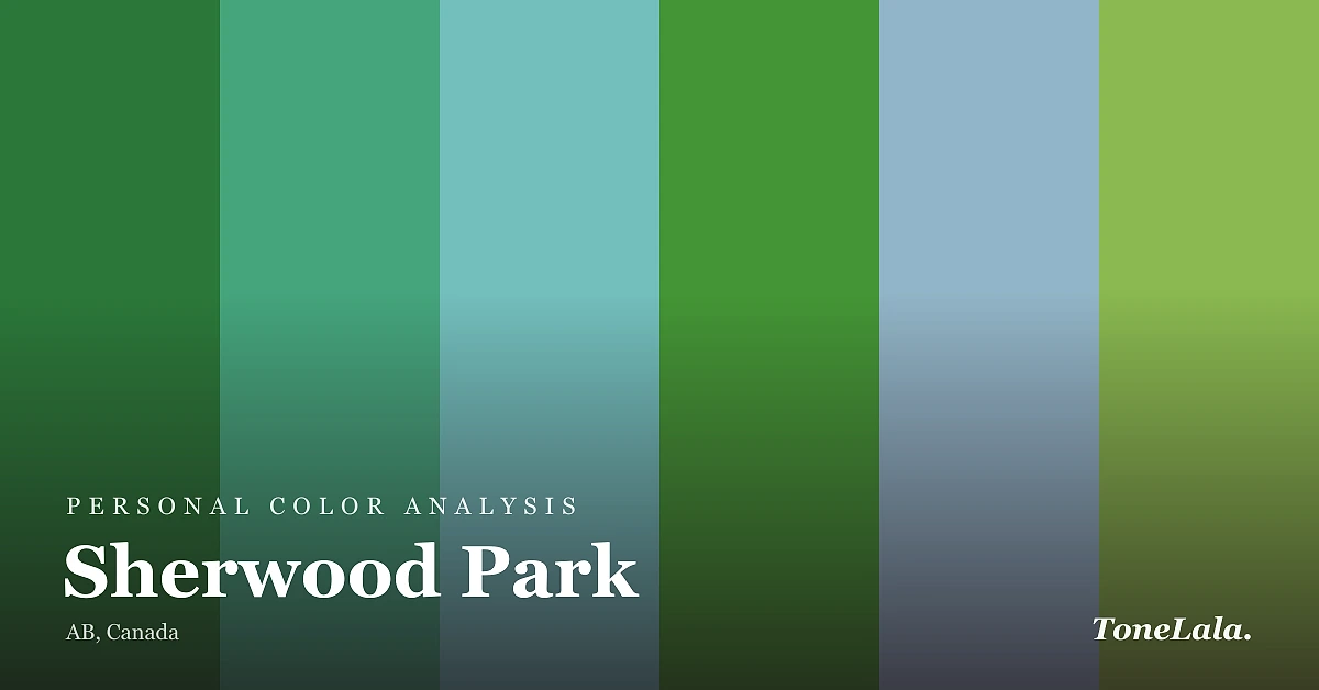 Personal color analysis in Sherwood Park, the Sherwood Park color palette by ToneLala