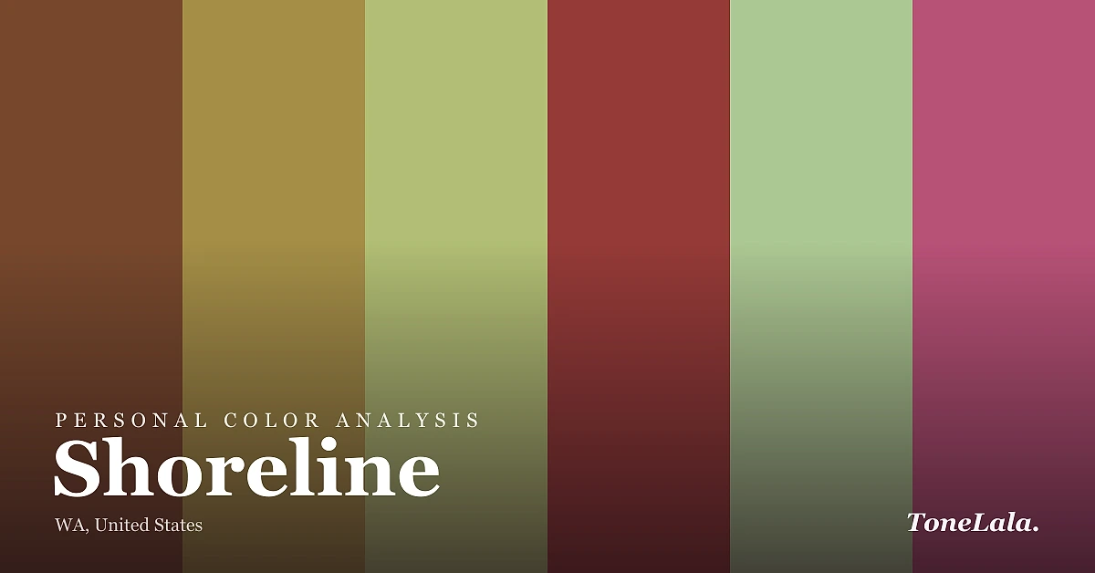 Personal color analysis in Shoreline — the Shoreline color palette by ToneLala