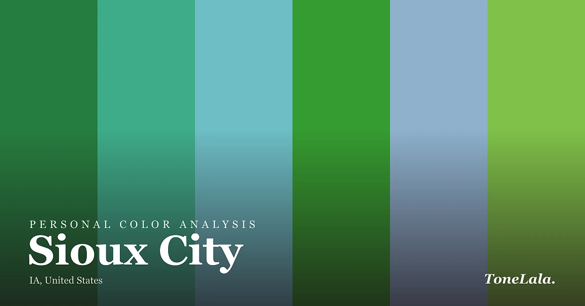 Personal color analysis in Sioux City — the Sioux City color palette by ToneLala