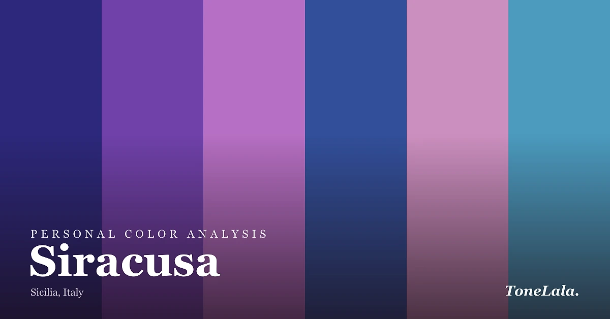 Personal color analysis in Siracusa — the Siracusa color palette by ToneLala