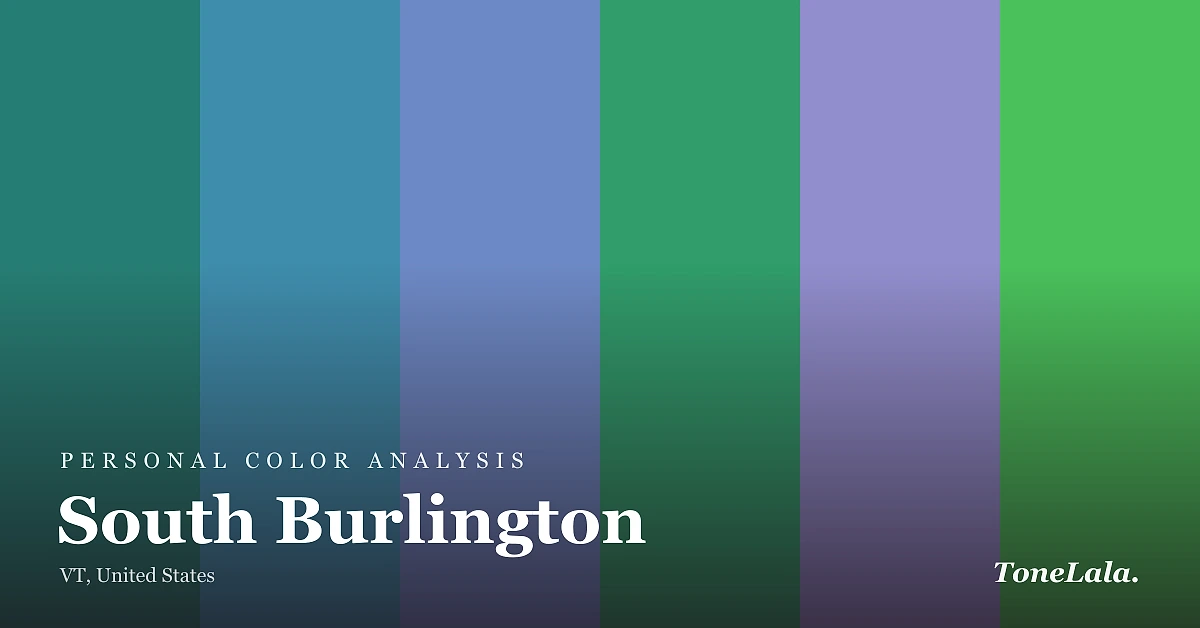 Personal color analysis in South Burlington — the South Burlington color palette by ToneLala