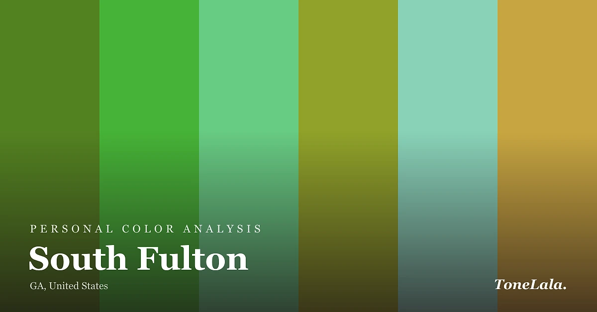 Personal color analysis in South Fulton — the South Fulton color palette by ToneLala