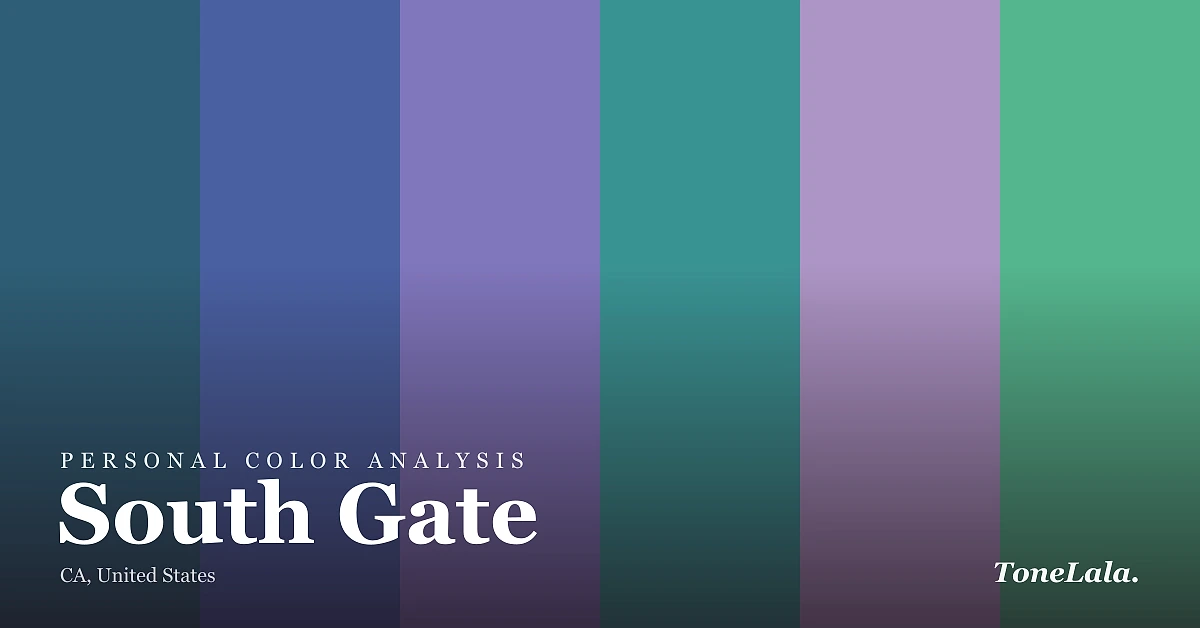 Personal color analysis in South Gate — the South Gate color palette by ToneLala