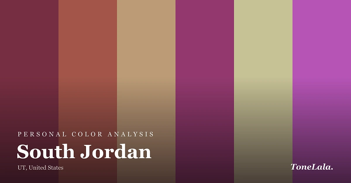 Personal color analysis in South Jordan — the South Jordan color palette by ToneLala