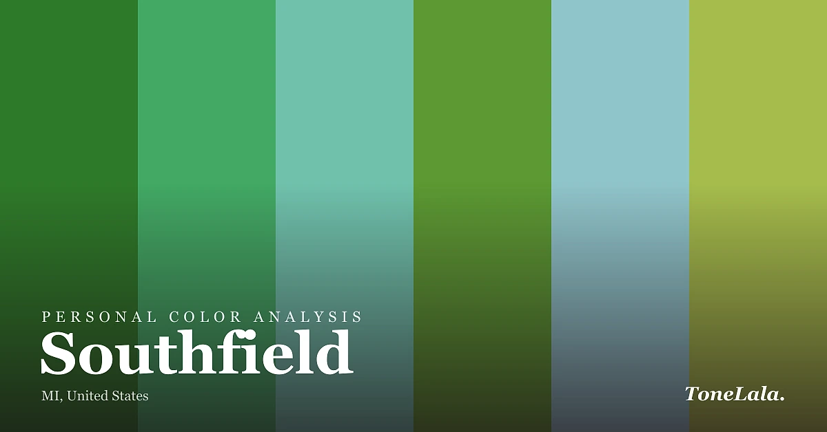 Personal color analysis in Southfield — the Southfield color palette by ToneLala