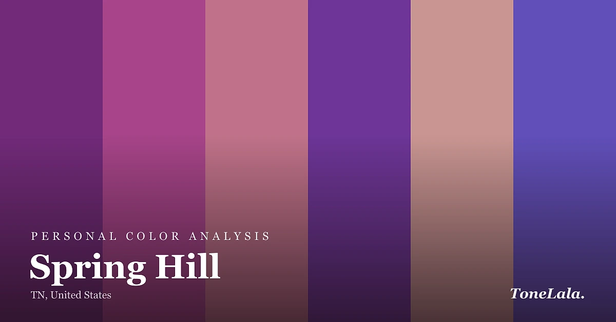 Personal color analysis in Spring Hill — the Spring Hill color palette by ToneLala