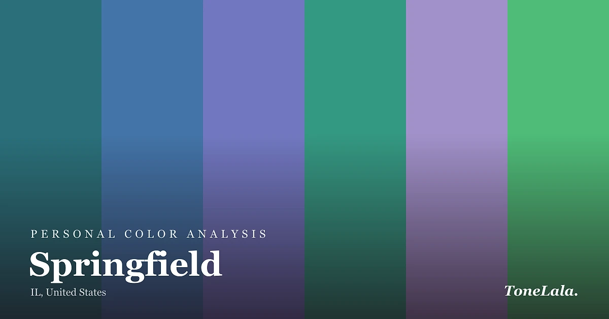 Personal color analysis in Springfield — the Springfield color palette by ToneLala