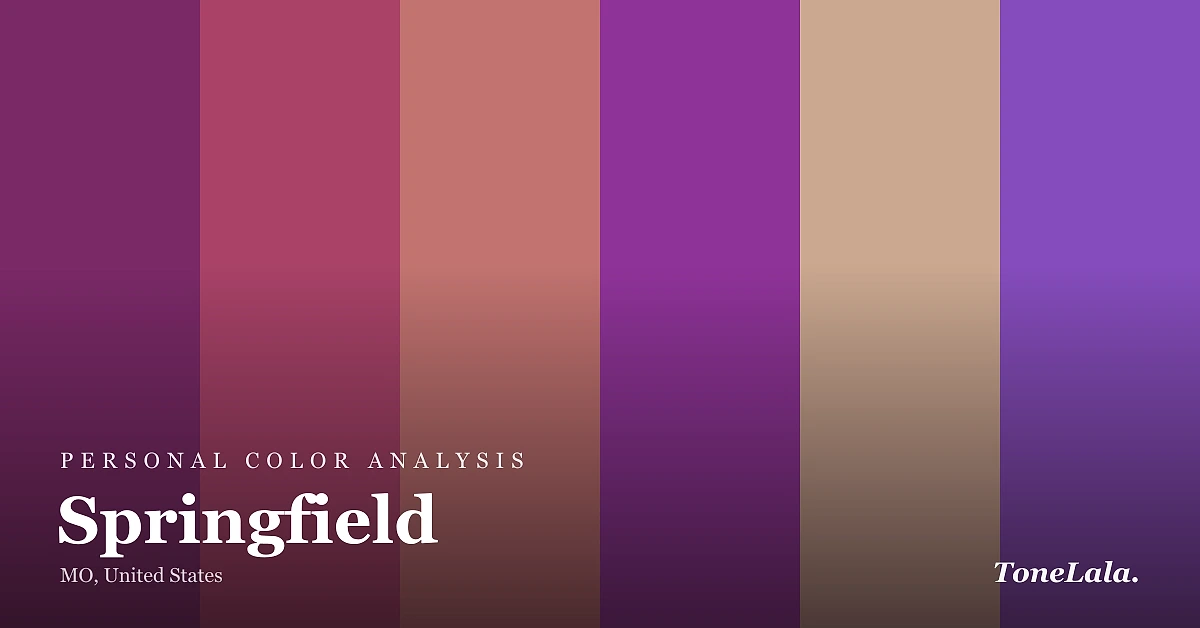 Personal color analysis in Springfield — the Springfield color palette by ToneLala