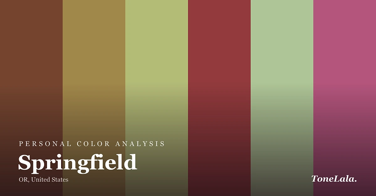 Personal color analysis in Springfield — the Springfield color palette by ToneLala