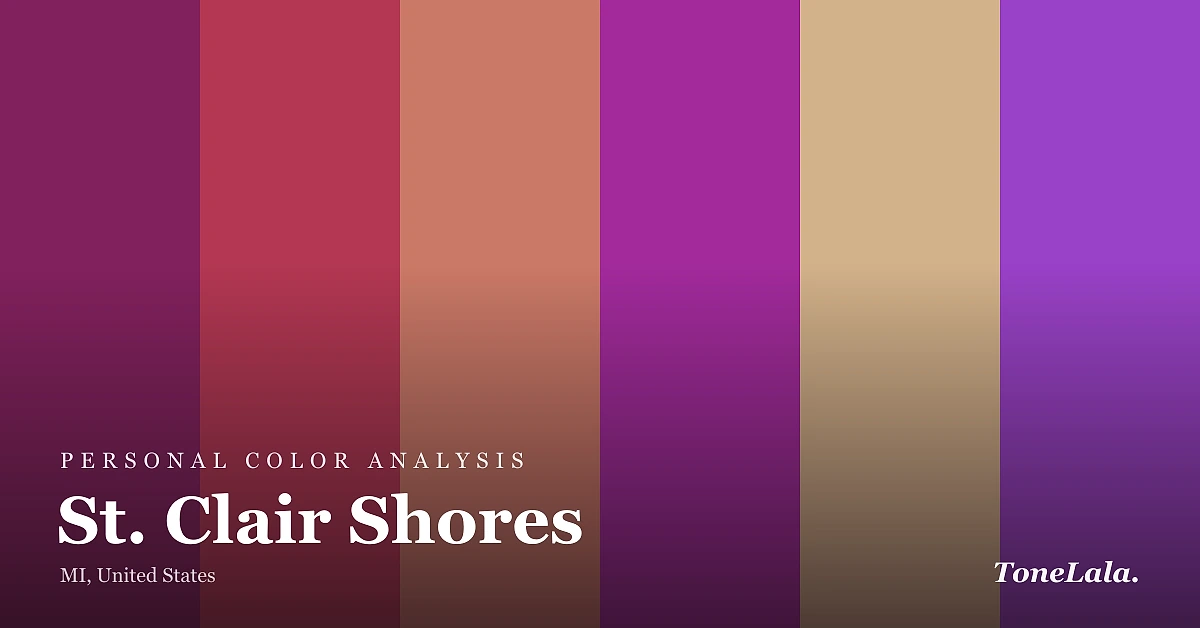 Personal color analysis in St. Clair Shores — the St. Clair Shores color palette by ToneLala