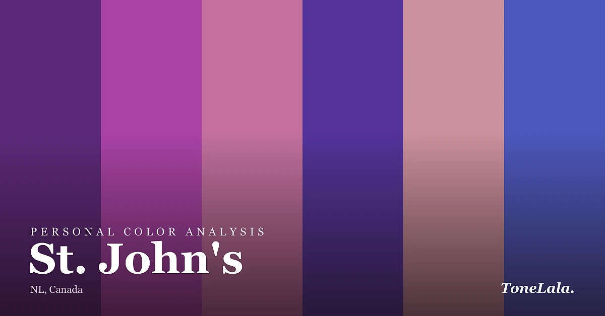 Personal color analysis in St. John's — the St. John's color palette by ToneLala