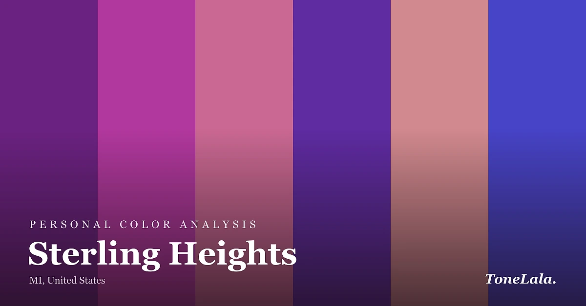 Personal color analysis in Sterling Heights — the Sterling Heights color palette by ToneLala