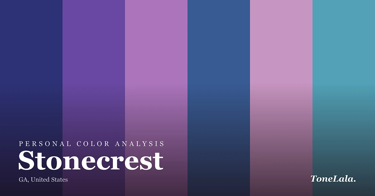Personal color analysis in Stonecrest — the Stonecrest color palette by ToneLala