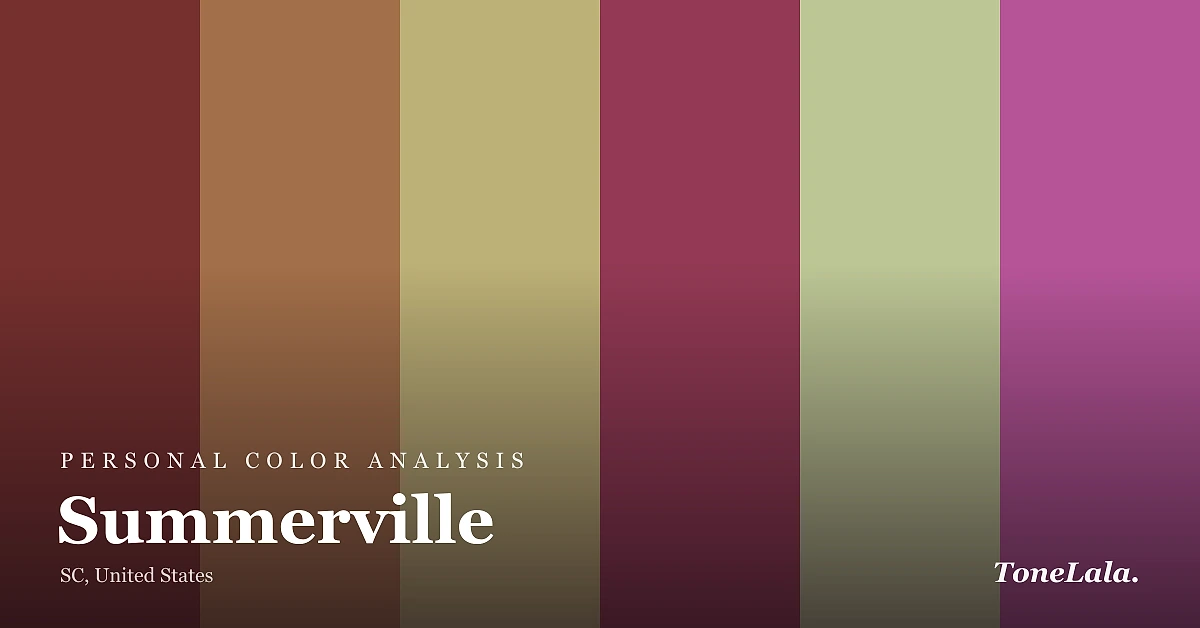 Personal color analysis in Summerville — the Summerville color palette by ToneLala