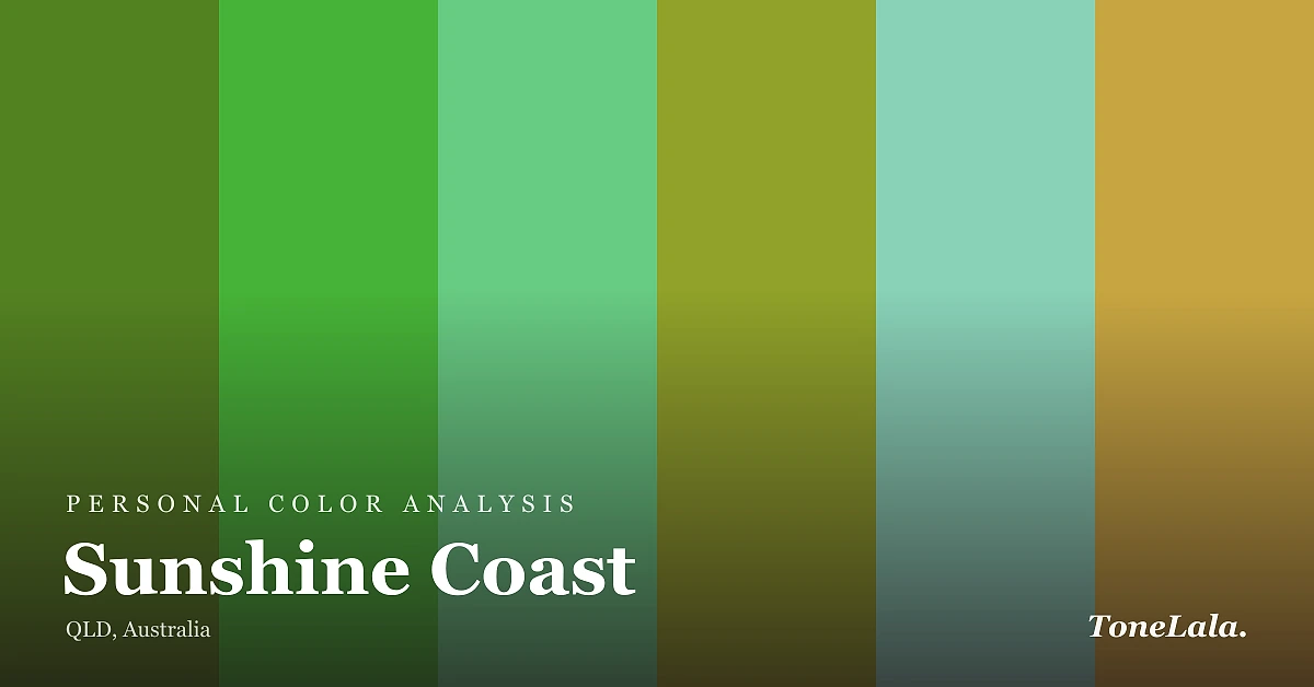 Personal color analysis in Sunshine Coast — the Sunshine Coast color palette by ToneLala
