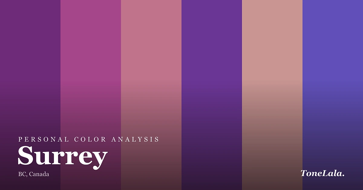 Personal color analysis in Surrey — the Surrey color palette by ToneLala