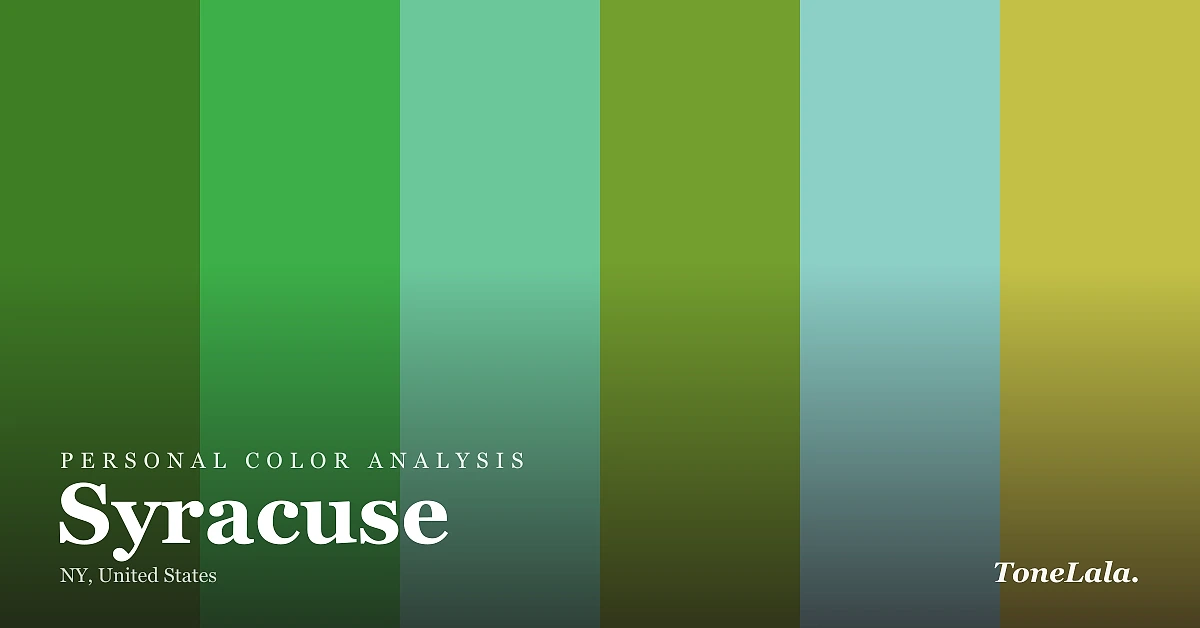 Personal color analysis in Syracuse — the Syracuse color palette by ToneLala