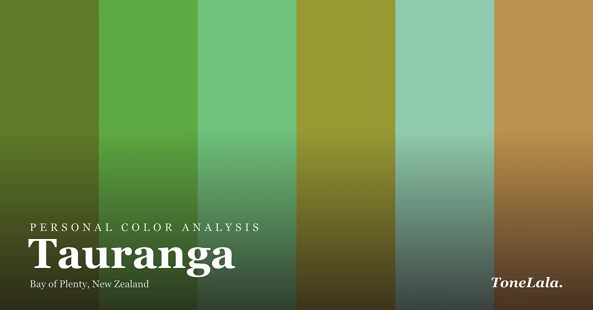Personal color analysis in Tauranga — the Tauranga color palette by ToneLala