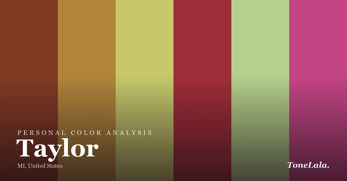 Personal color analysis in Taylor — the Taylor color palette by ToneLala