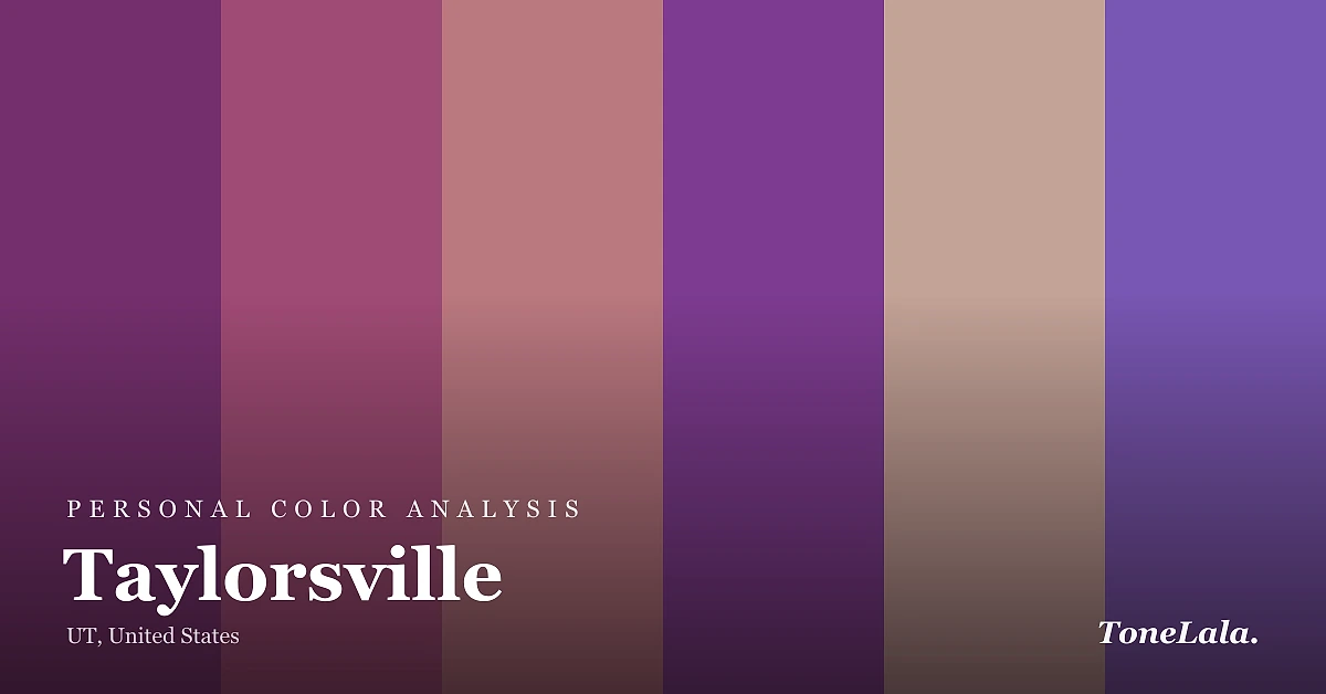 Personal color analysis in Taylorsville — the Taylorsville color palette by ToneLala
