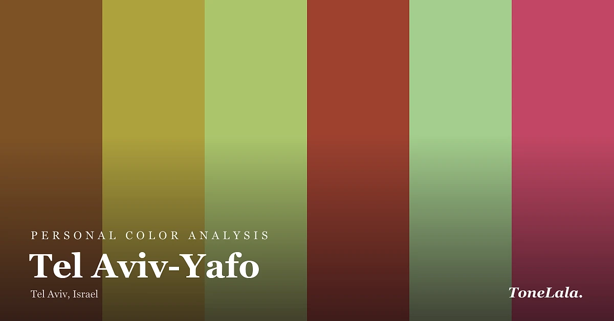 Personal color analysis in Tel Aviv-Yafo — the Tel Aviv-Yafo color palette by ToneLala