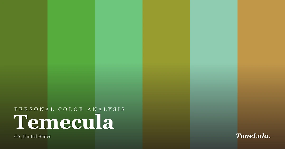 Personal color analysis in Temecula — the Temecula color palette by ToneLala