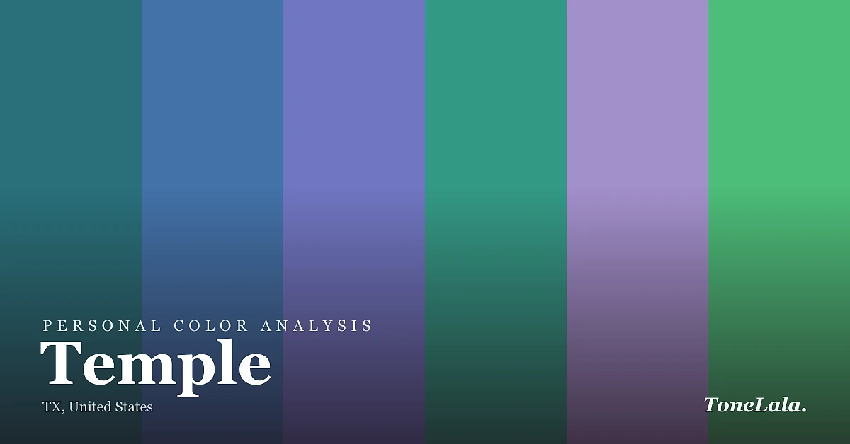 Personal color analysis in Temple — the Temple color palette by ToneLala