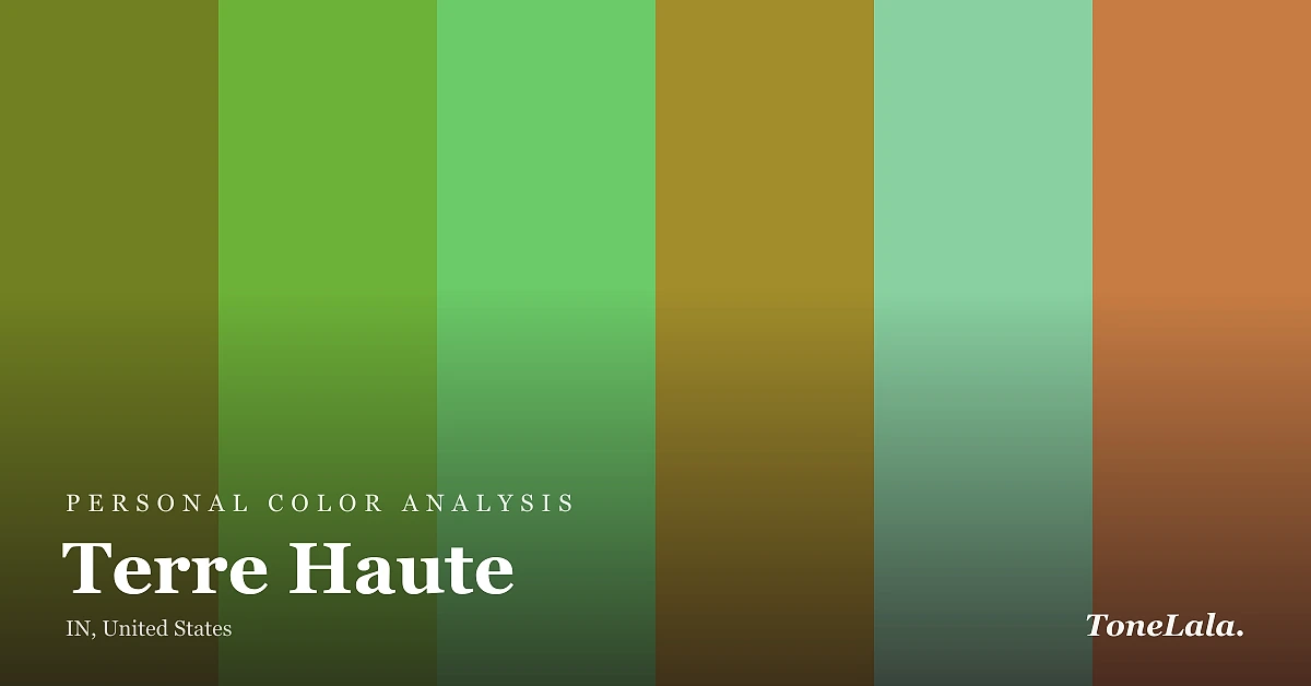 Personal color analysis in Terre Haute — the Terre Haute color palette by ToneLala
