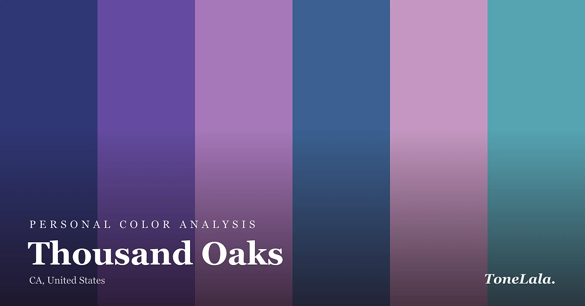 Personal color analysis in Thousand Oaks — the Thousand Oaks color palette by ToneLala