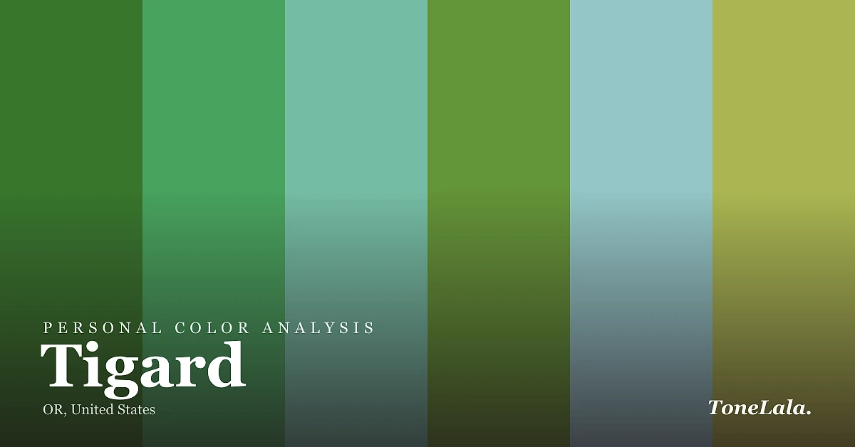 Personal color analysis in Tigard — the Tigard color palette by ToneLala