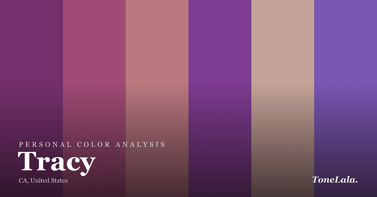 Personal color analysis in Tracy — the Tracy color palette by ToneLala