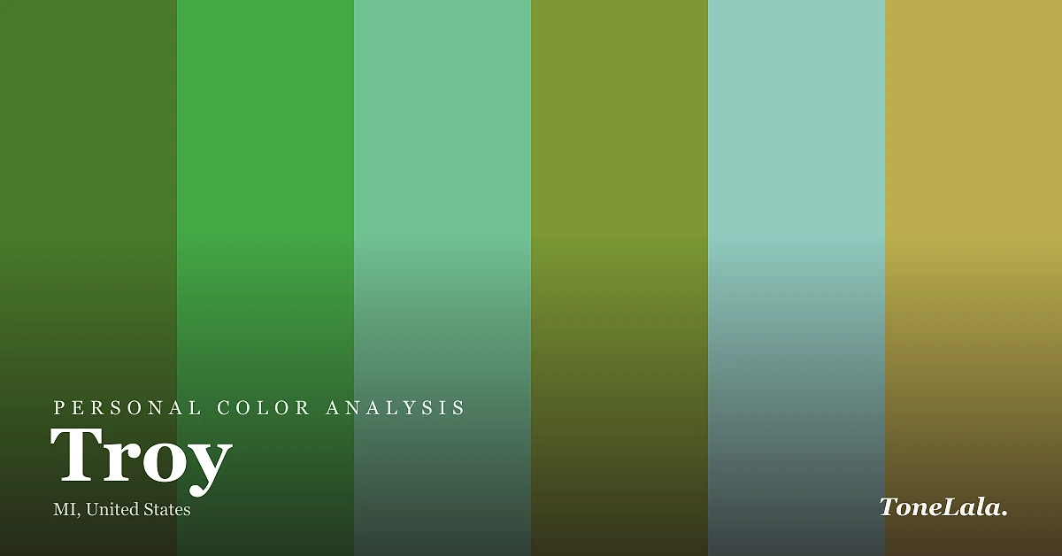 Personal color analysis in Troy — the Troy color palette by ToneLala
