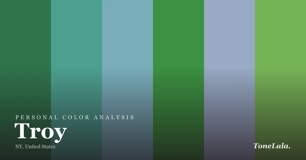 Personal color analysis in Troy — the Troy color palette by ToneLala