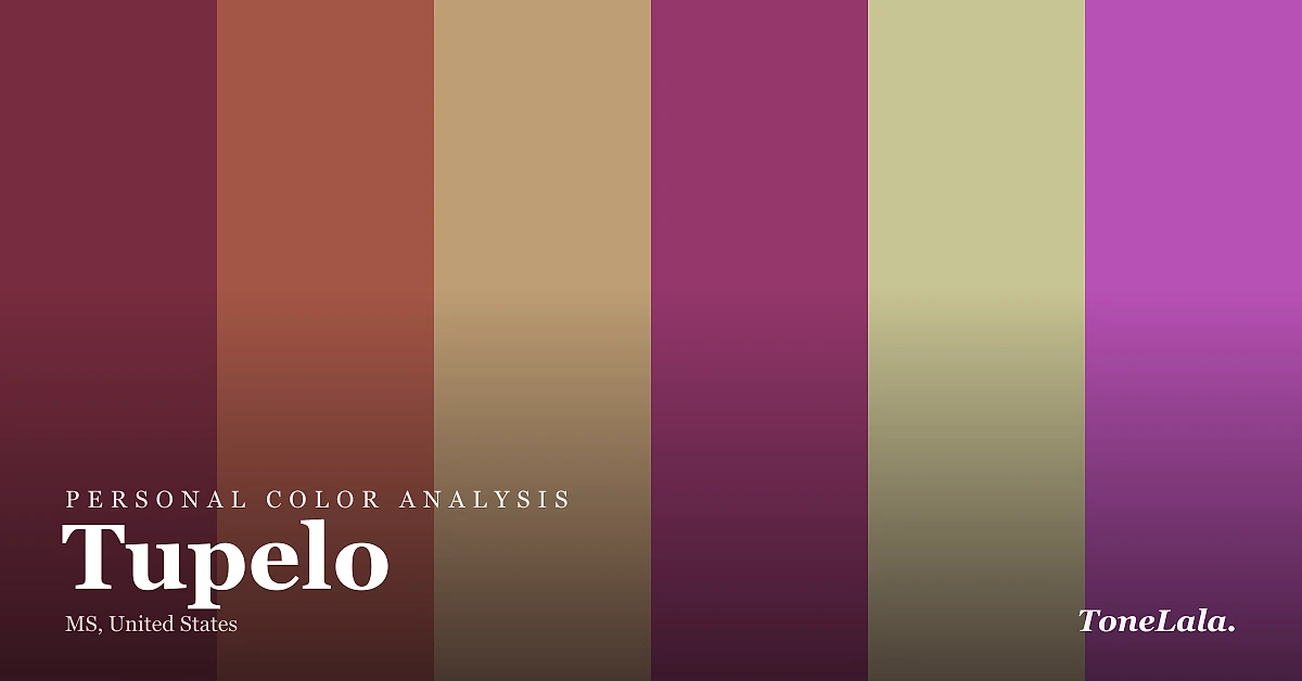 Personal color analysis in Tupelo — the Tupelo color palette by ToneLala