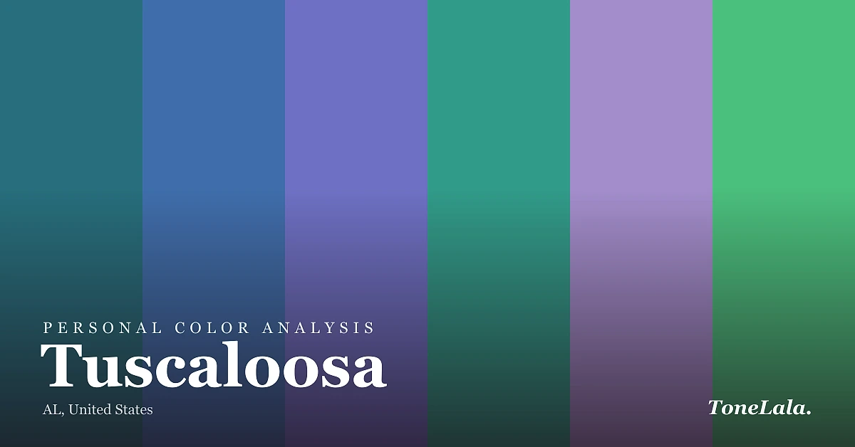 Personal color analysis in Tuscaloosa — the Tuscaloosa color palette by ToneLala