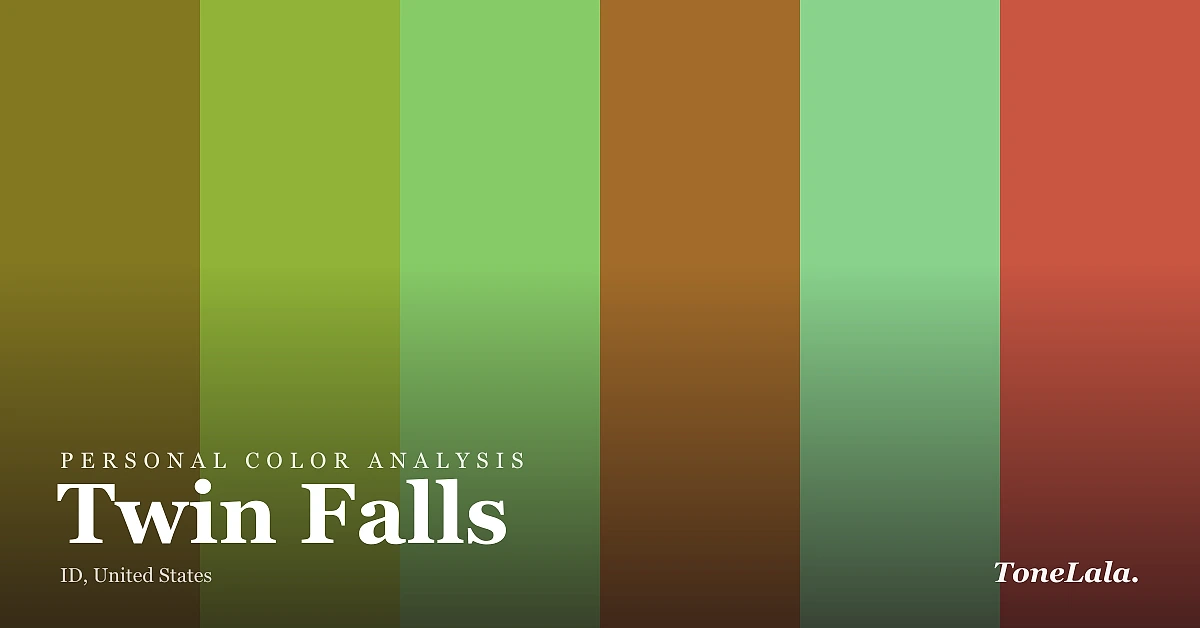 Personal color analysis in Twin Falls — the Twin Falls color palette by ToneLala