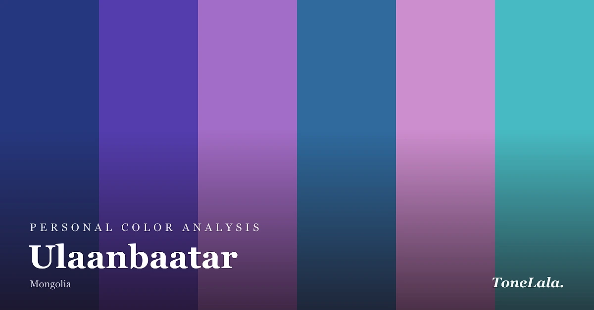 Personal color analysis in Ulaanbaatar — the Ulaanbaatar color palette by ToneLala