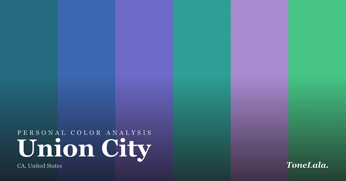 Personal color analysis in Union City — the Union City color palette by ToneLala