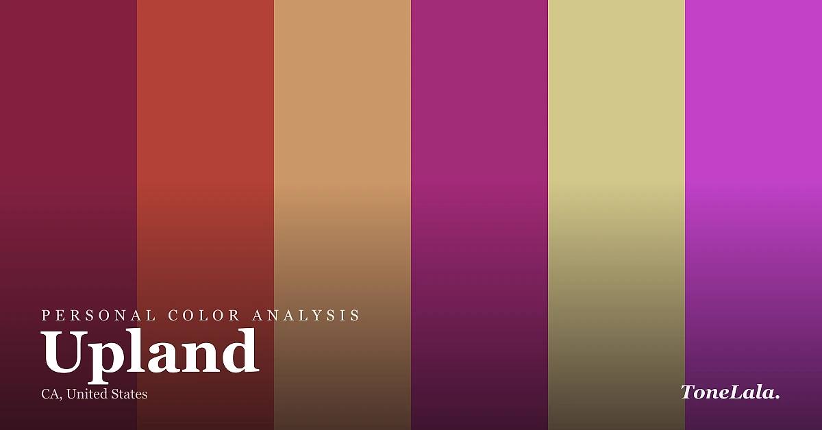 Personal color analysis in Upland — the Upland color palette by ToneLala