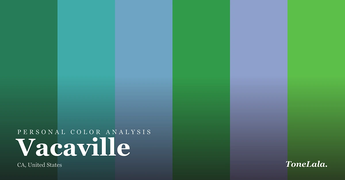 Personal color analysis in Vacaville — the Vacaville color palette by ToneLala