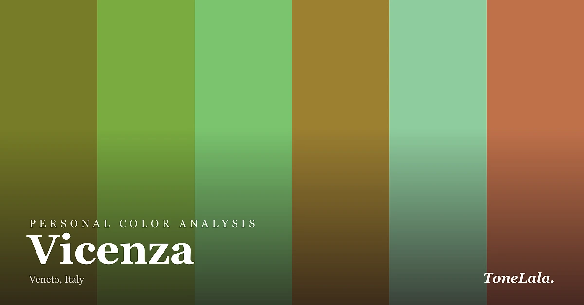 Personal color analysis in Vicenza — the Vicenza color palette by ToneLala