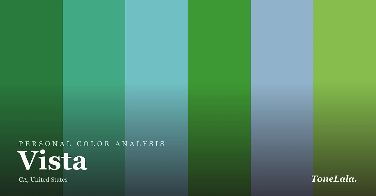 Personal color analysis in Vista — the Vista color palette by ToneLala