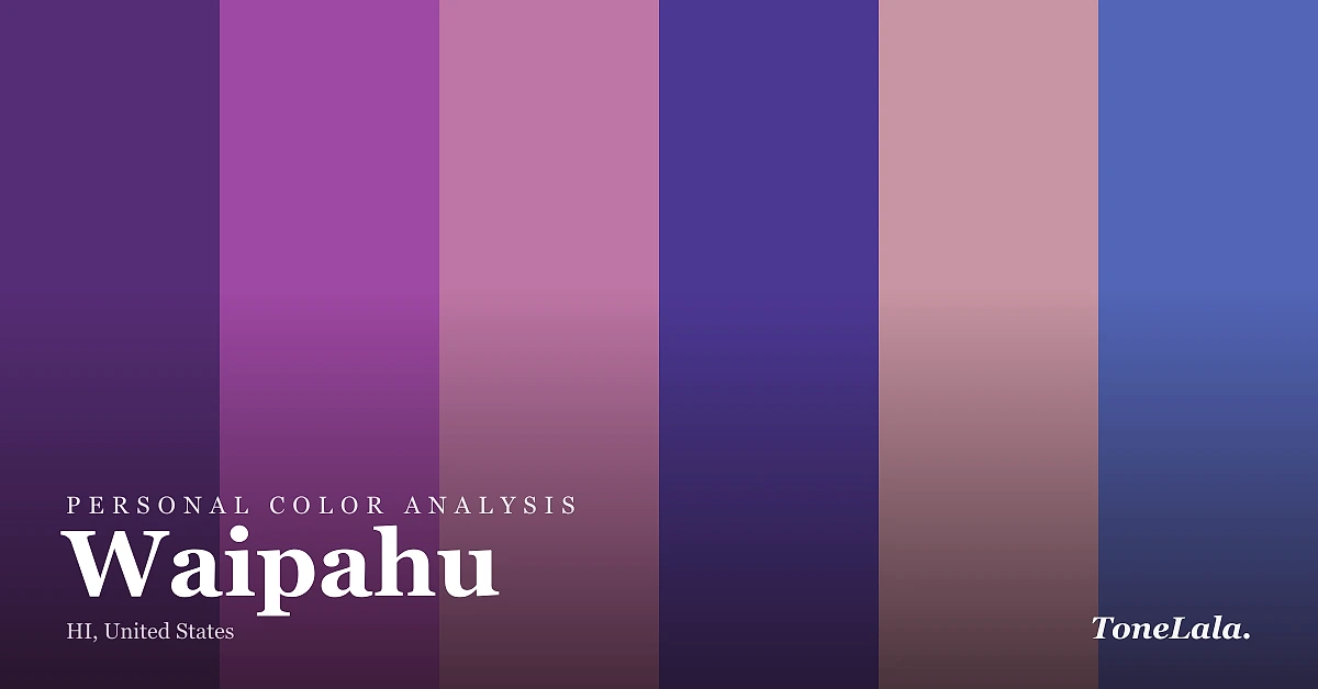 Personal color analysis in Waipahu — the Waipahu color palette by ToneLala