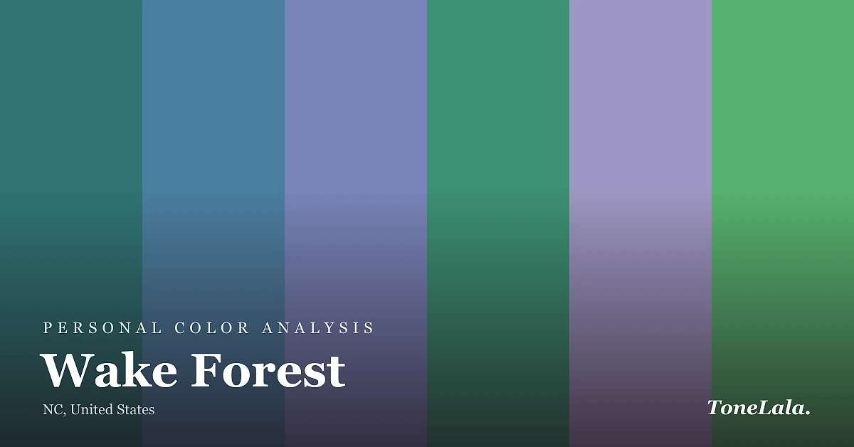 Personal color analysis in Wake Forest — the Wake Forest color palette by ToneLala