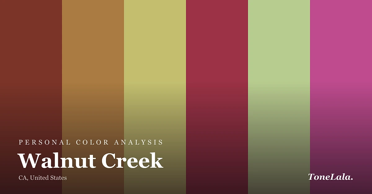 Personal color analysis in Walnut Creek — the Walnut Creek color palette by ToneLala