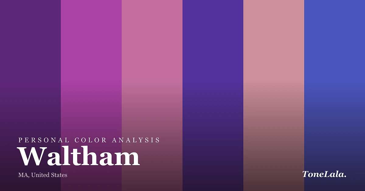 Personal color analysis in Waltham — the Waltham color palette by ToneLala