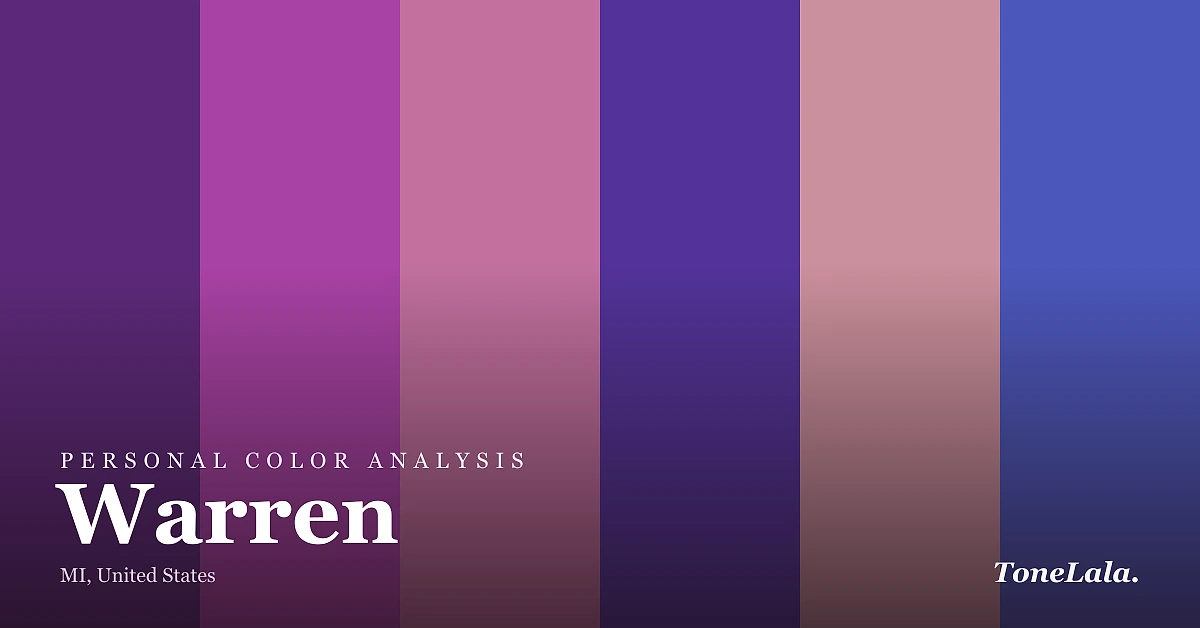 Personal color analysis in Warren — the Warren color palette by ToneLala