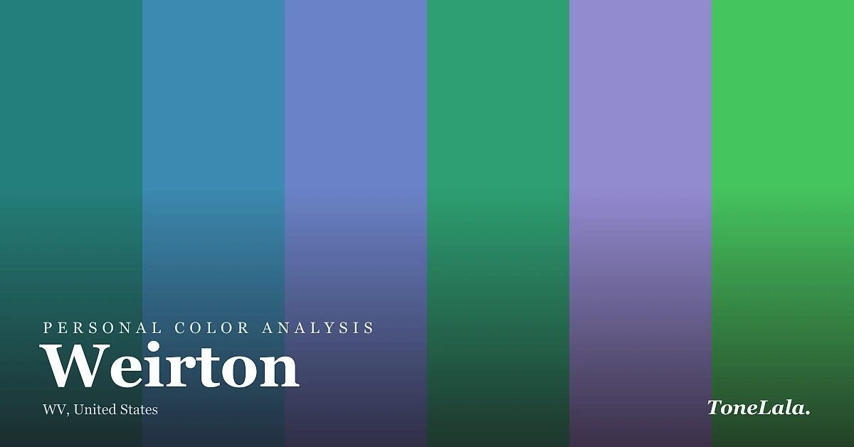 Personal color analysis in Weirton — the Weirton color palette by ToneLala